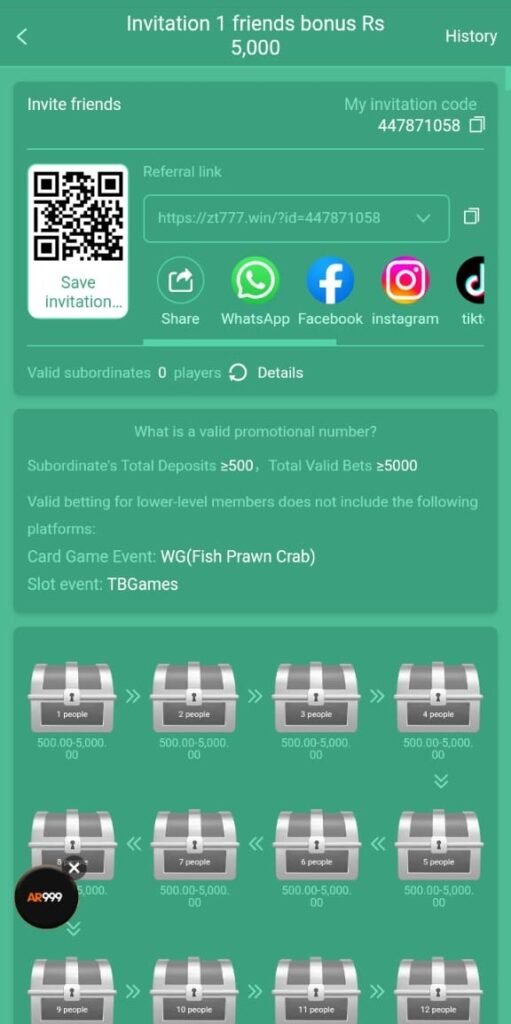 ZT777game, invite, referral with friends money & Earn Real Cash Money. ZT777 game